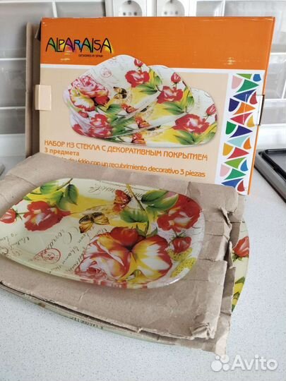 Набор стеклянной посуды. Новый