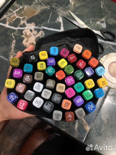 Набор двустороних маркеров в сумке 48 цветов