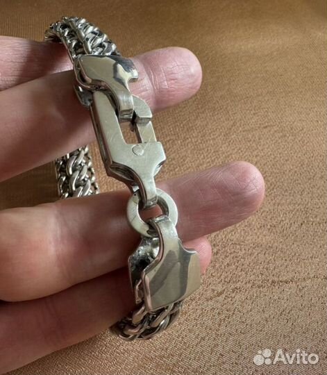 Мужской браслет серебро