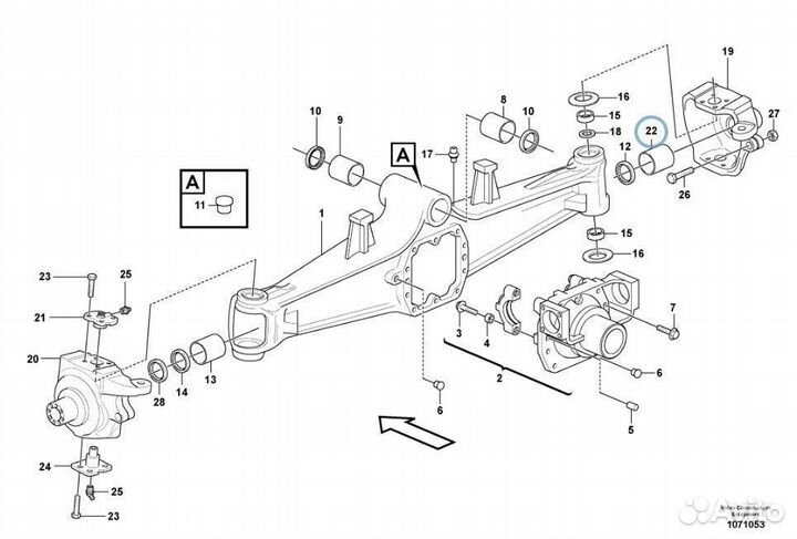 85805988 Втулка полуоси для экскаватора погрузчика