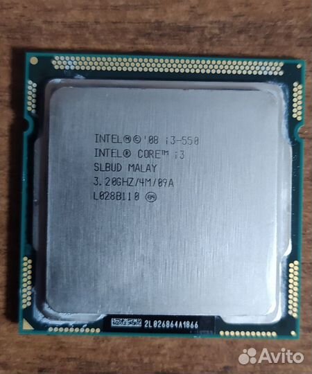 Процессор intel core i3-550 3.20GHZ под Soket 1156