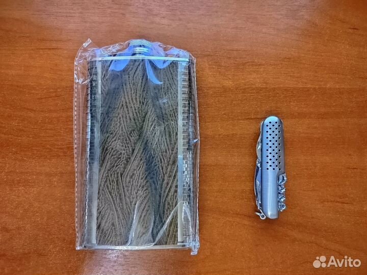 Фляга стальная 300 мл, нож мультитул