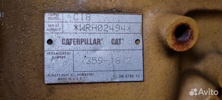 Двигатель CAT C18 367-8496 индустриальный в сборе