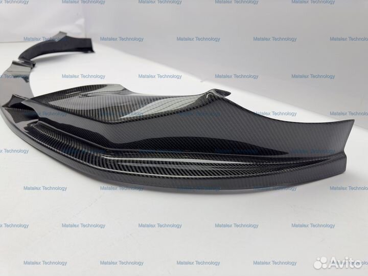 Сплиттер BMW F90 3D дорестайлинг, карбон