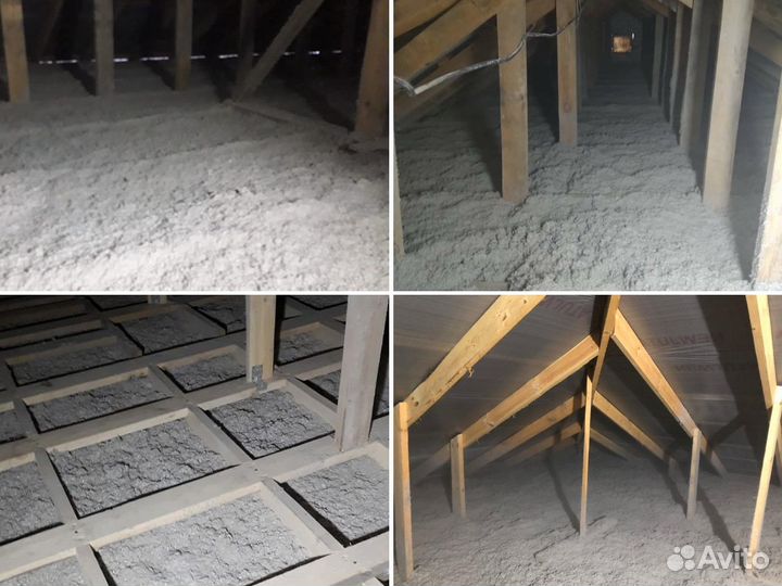 Утепление эковатой