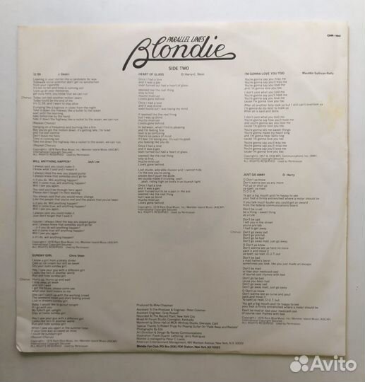 LP - Blondie - Parallel Lines /Netherlands - Chrys