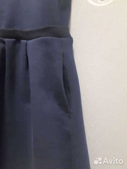 Школьное платье синее