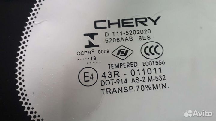 Chery Tiggo стекло заднего правого крыла глухое