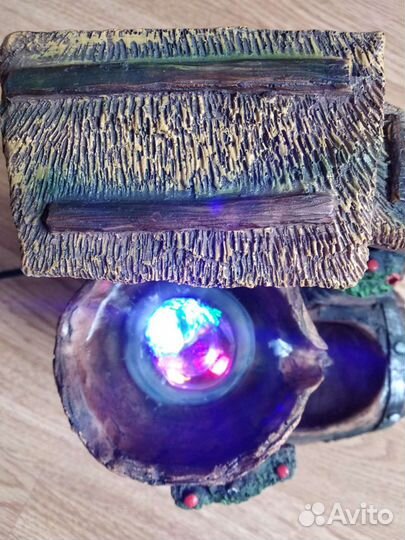 Декоративный фонтан с подсветкой, как ночник