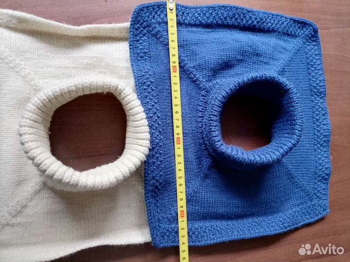 Круглый детский шарф-снуд, жилет с воротом от