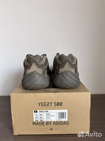 Новые оригинал Adidas Yeezy 500 Clay Brown 11us