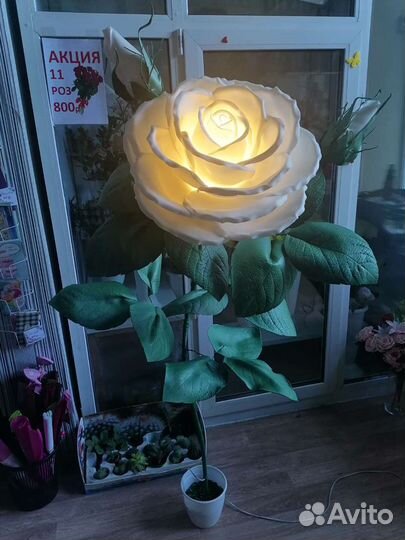 Роза, светильник, торшер, панно из изолона