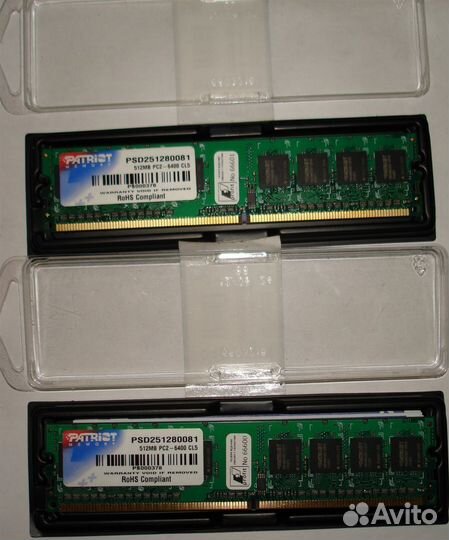 Оперативная память Patriot 2 x 512MB DDR2
