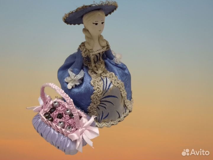 Мыльная корзинка из лент декор интерьер