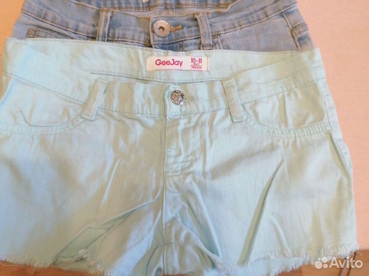 Джинсовые шорты для девочки 146 см