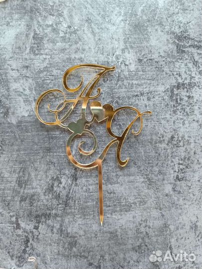 Зеркальный топпер на торт