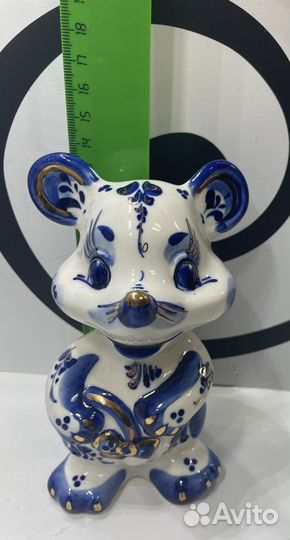Фигурка мышки / Гжель