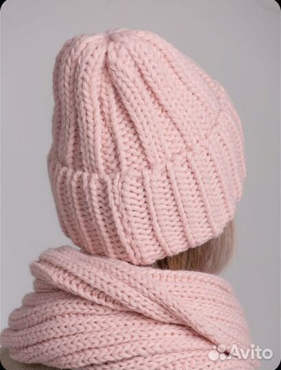 Шапка и снуд зимние женские