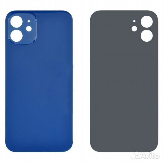 Задняя крышка для iPhone 12 (синий) без стекла кам