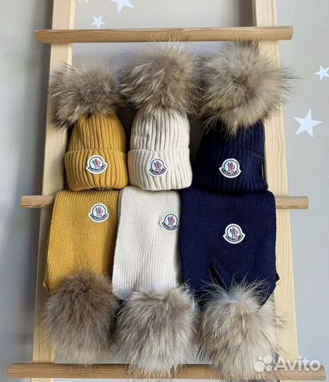 Шапка и шарф Moncler детские