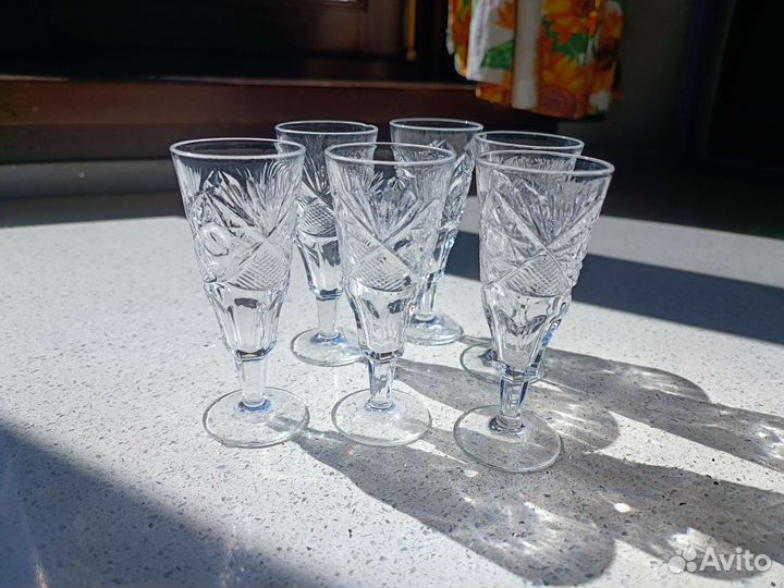 Хрустальные рюмки и фужеры СССР