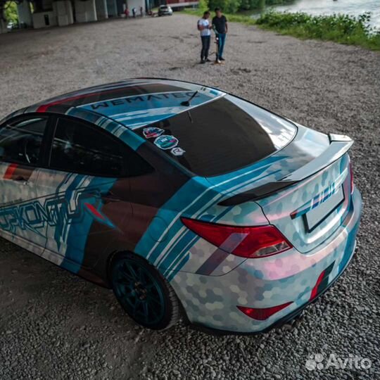 Высокий спойлер AER для Hyundai Solaris 2010-2016