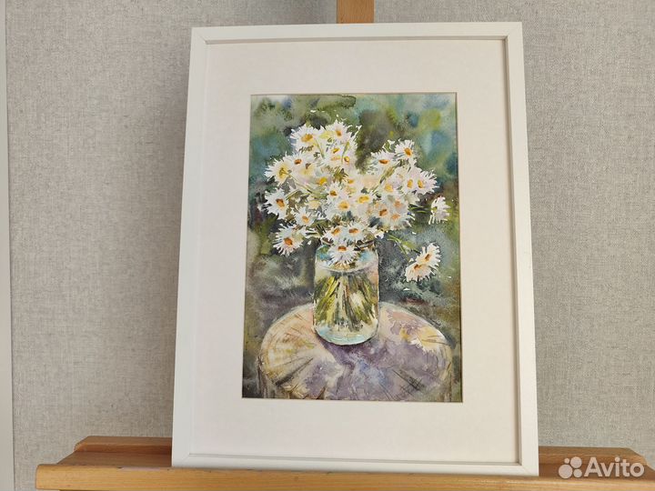 Картина цветы акварель
