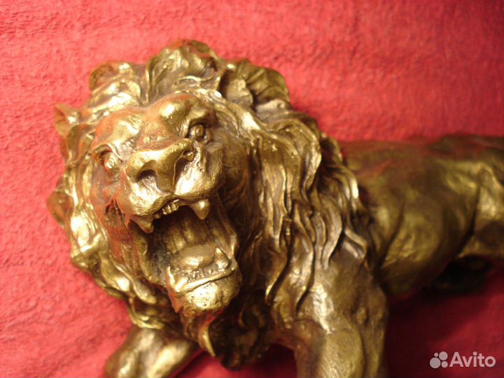 Лев Бронзовый из Бронзы Англия Большой 40см Бюст