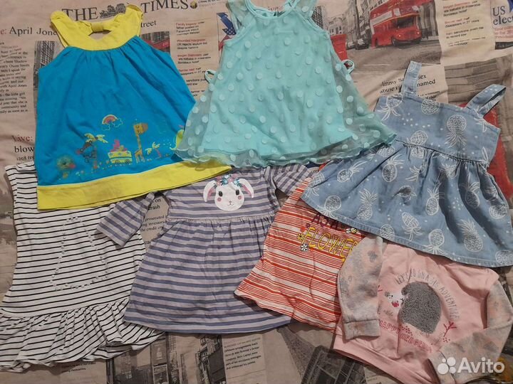 Детские вещи пакетом для девочек рост 80-86