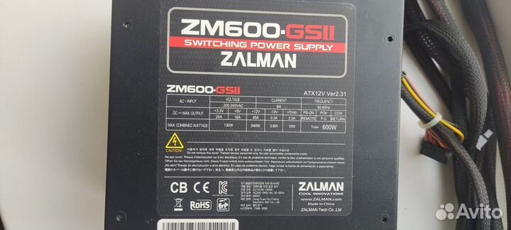 Блок питания Zalman ZM600-GS2