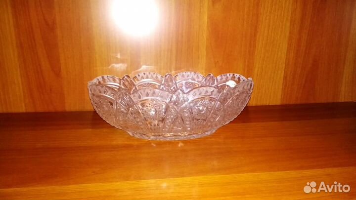 Хрусталь лодочка, вазочка, пепельница