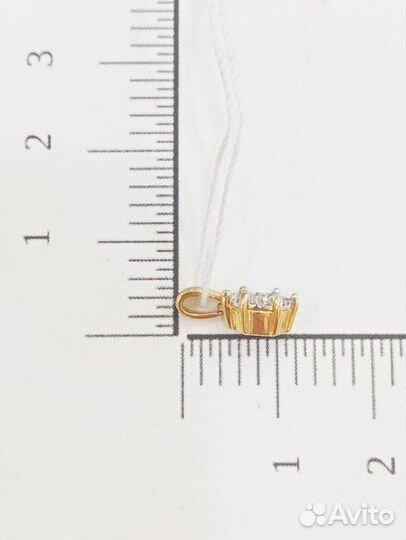 Подвеска с синтетическим камнем Золото