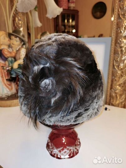 Шапка вязаная из кролика