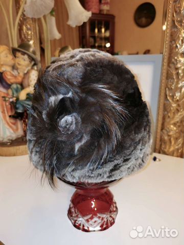 Шапка вязаная из кролика