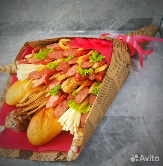 Букет мужской колбасный,сырный