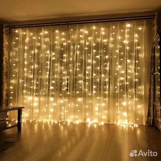 Гирлянда штора 3х3