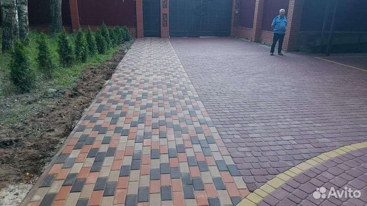 Монтаж брусчатки