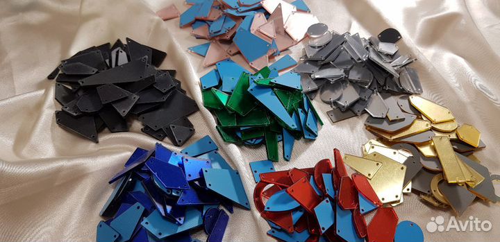 Пришивные акриловые зеркала набор 50шт