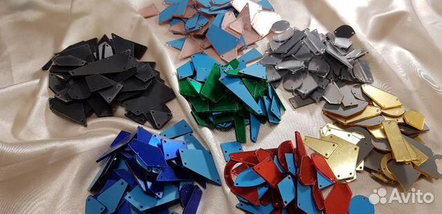 Пришивные акриловые зеркала набор 50шт