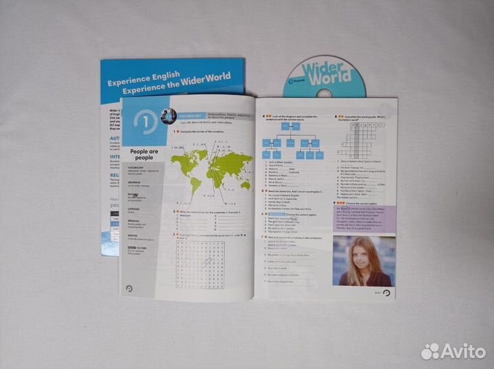 Wider world 1 / комплект (SB, WB,CD) новый