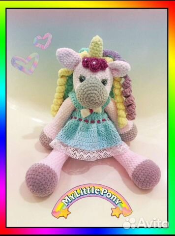 Единорожка плюшевая игрушка