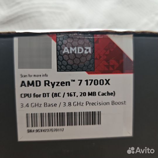 Процессор amd ryzen 7 1700x BOX