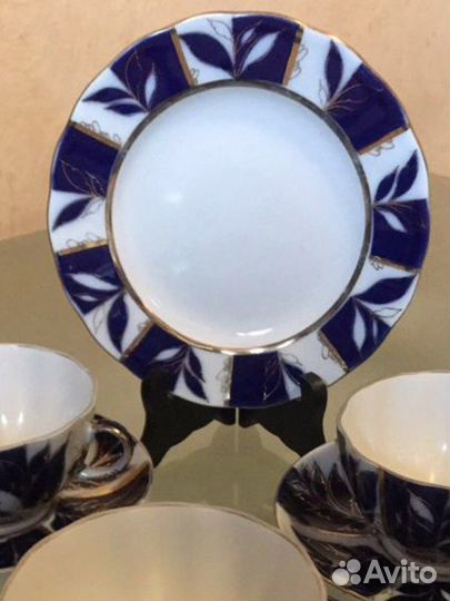 Тарелка от чайного сервиза лфз «Зимний вечер»