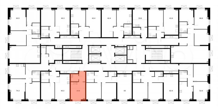 Квартира-студия, 19,8 м², 17/33 эт.