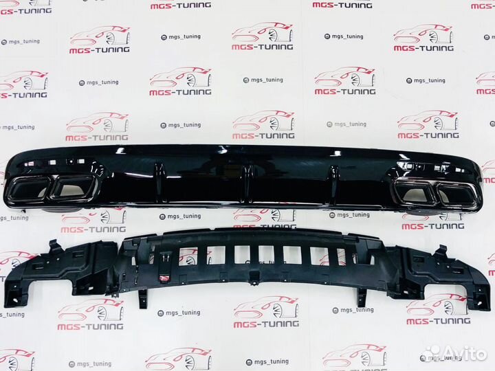 Диффузор + Black насадки S-Coupe C217 S63/S65 AMG