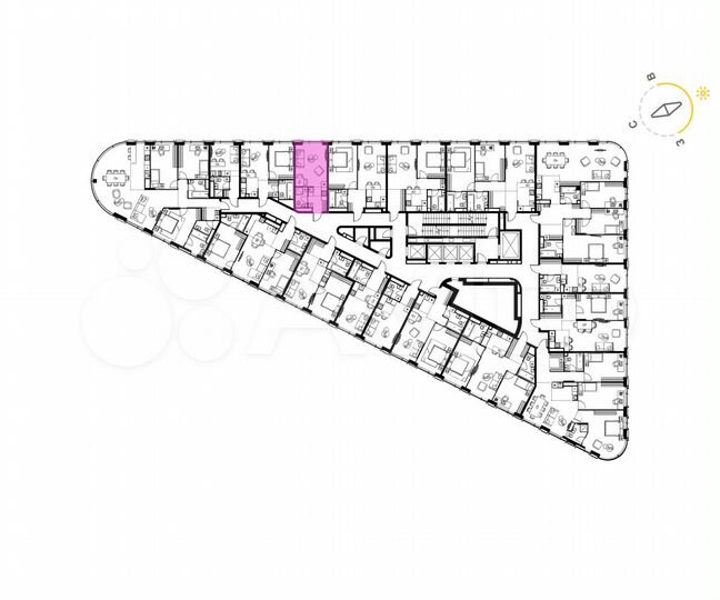 Квартира-студия, 25,2 м², 17/19 эт.