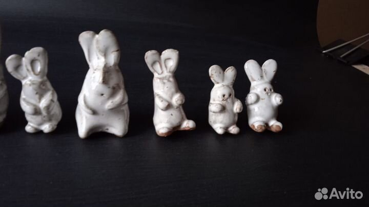 Руколепные зайки из глины