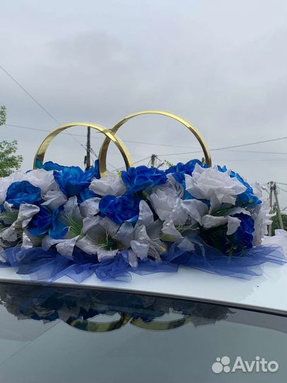 Свадебные кольца на машину