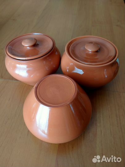 Керамические горшочки для запекания с крышечками