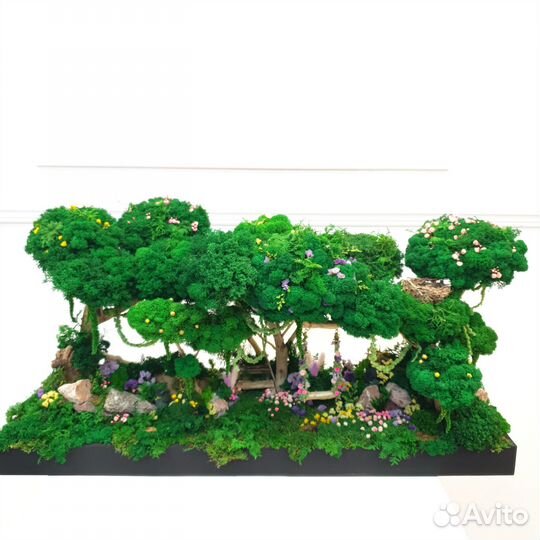 Миниатюра из стабилизированного мха